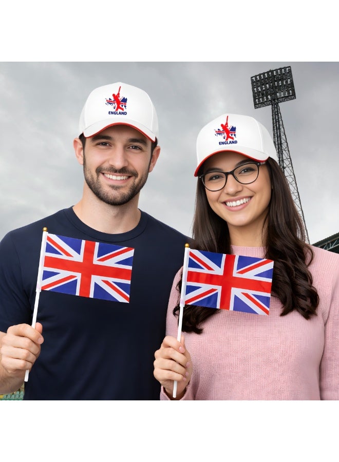 England Sports Fans Set - Pack of 3 Combo - Cap, Drawstring Bag, and Hand Flag - Ideal for Matches, Events, and Everyday Use - Perfect for Sports Fans - Image 2